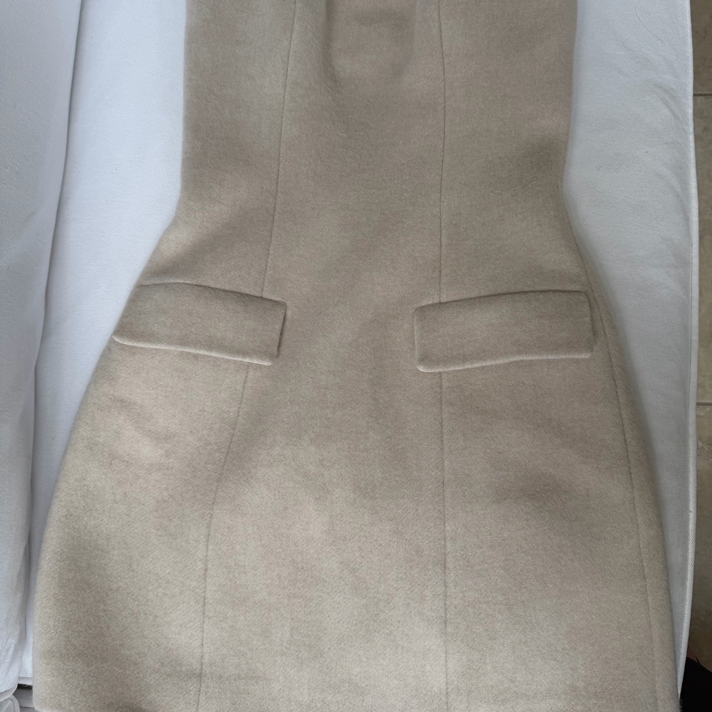 Reformation Emani Strapless Cream Dress